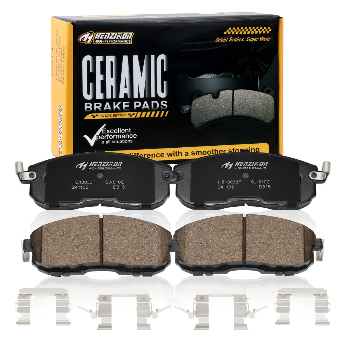 HYFTJYZ ceramic front brake pads for Nissan Altima improve braking consistency