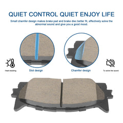 HYFTJYZ ceramic pads close-up show friction material for consistent braking.