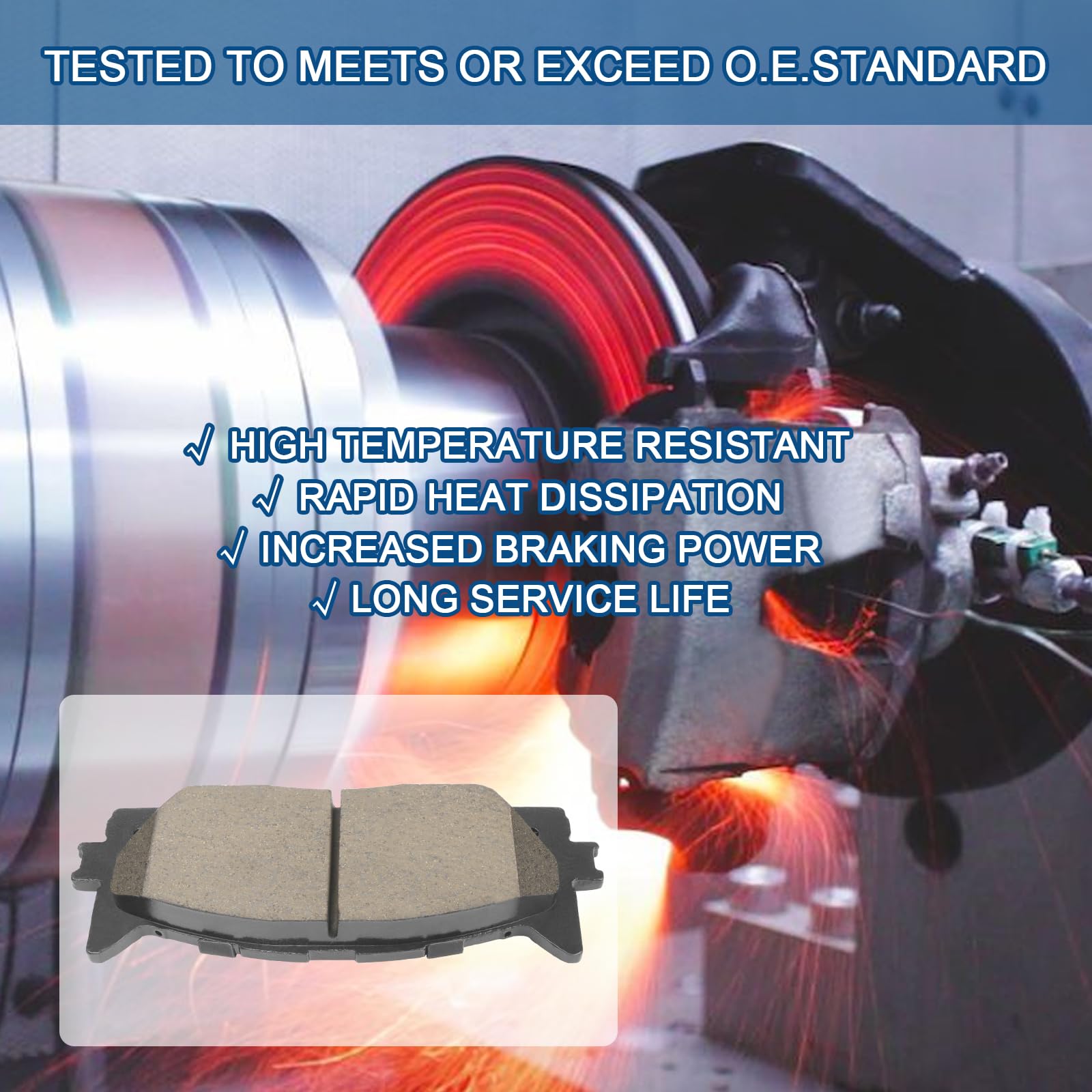 HYFTJYZ ceramic pads with hardware included for quick installation.