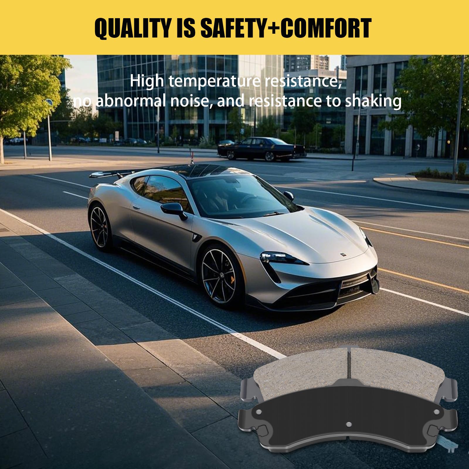 HYFTJYZ ready-to-install front pads simplify replacement and restore stopping power.