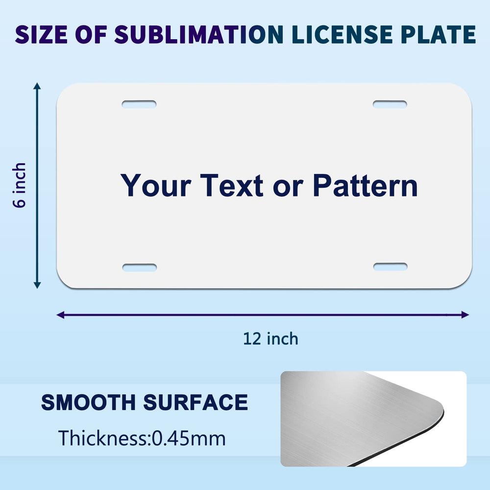 HYHOSHI 14-pack license plate blanks, stacked display, ready for artwork