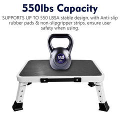 HYMIC Step Stool non-slip platform provides secure footing on indoor floors