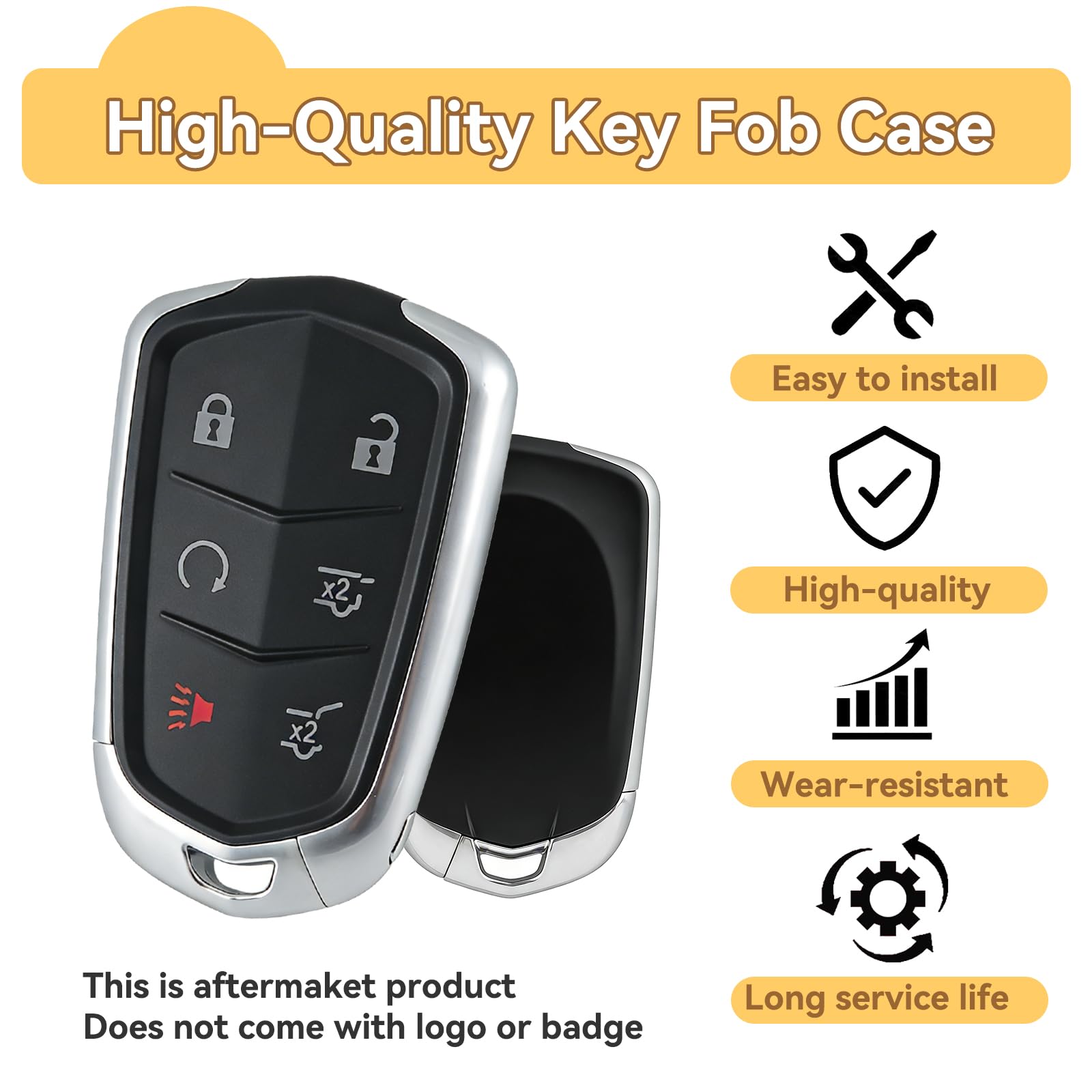 HYMOLKYE Cadillac Escalade key shell compatibility with OEM remotes emphasized