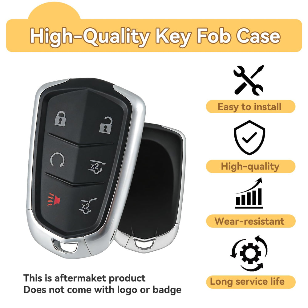 HYMOLKYE Cadillac Escalade key shell compatibility with OEM remotes emphasized