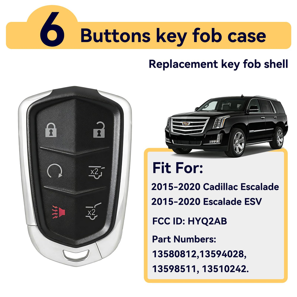HYMOLKYE Escalade key shell closeup shows durable materials and precise fit