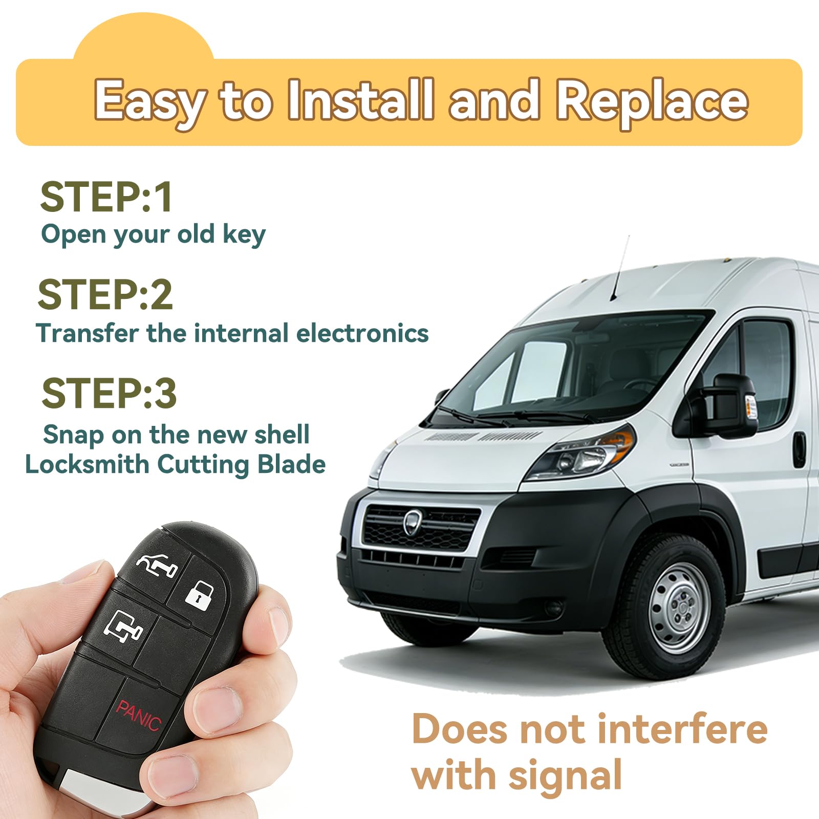 HYMOLKYE Promaster fob shell installation steps guide