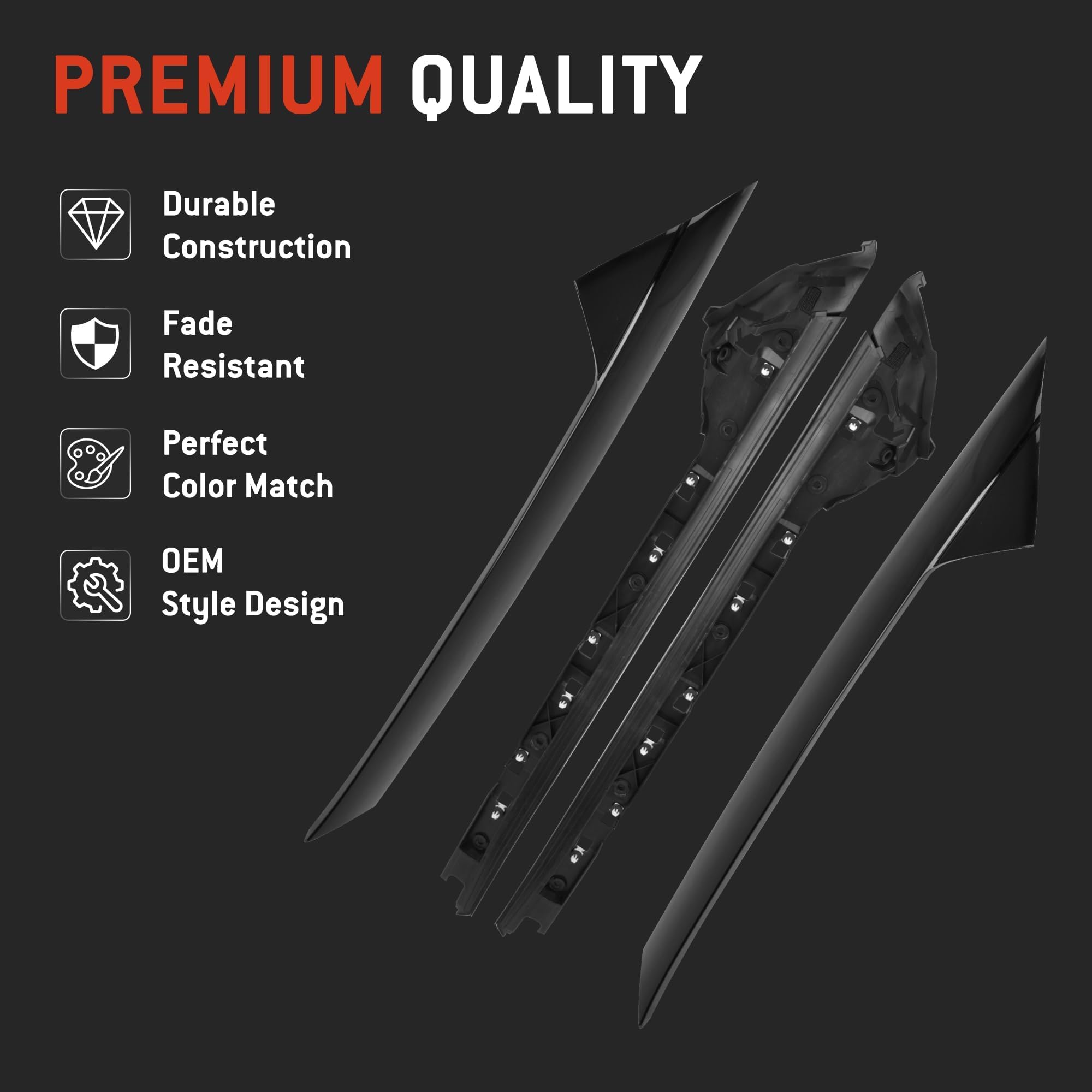 HYR A-Pillar trim kit contents for two pillars included