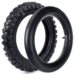 Hyssk 2.50-10 front tire with deep tread for off-road grip.