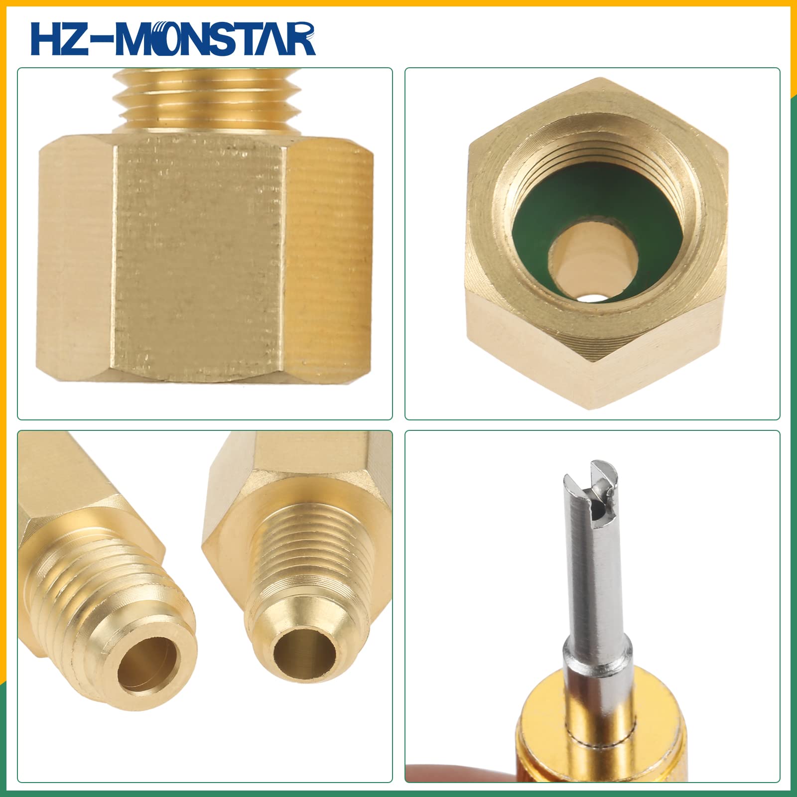 HZ-MONSTAR gaskets and thimbles pack to reduce leaks during assembly.
