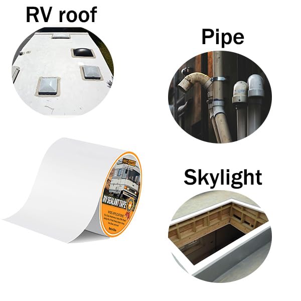 HZCOYIM tape sealing around vents on a camper roof.