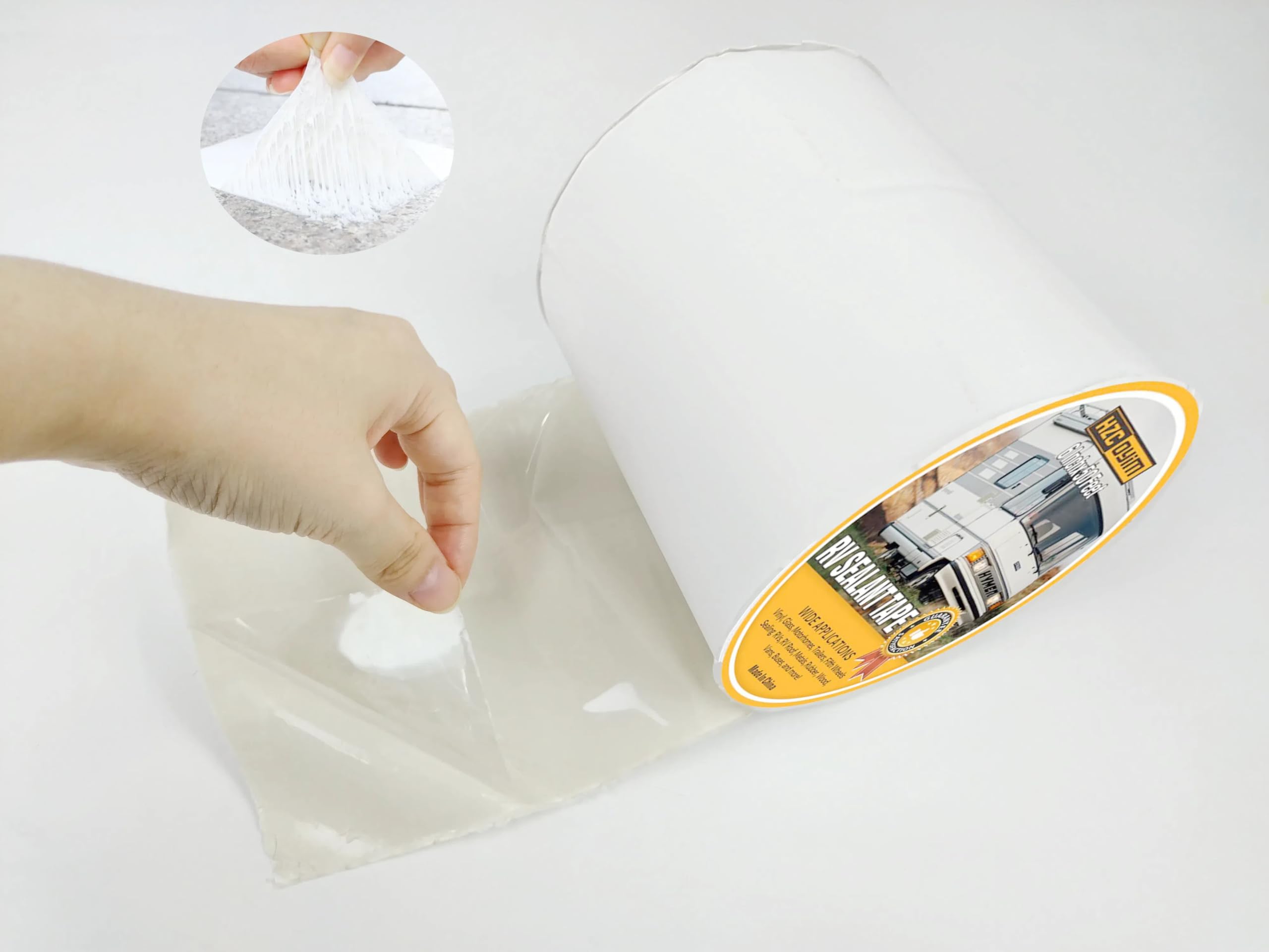 HZCOYIM UV-resistant tape stands up to desert sun on RV surface.