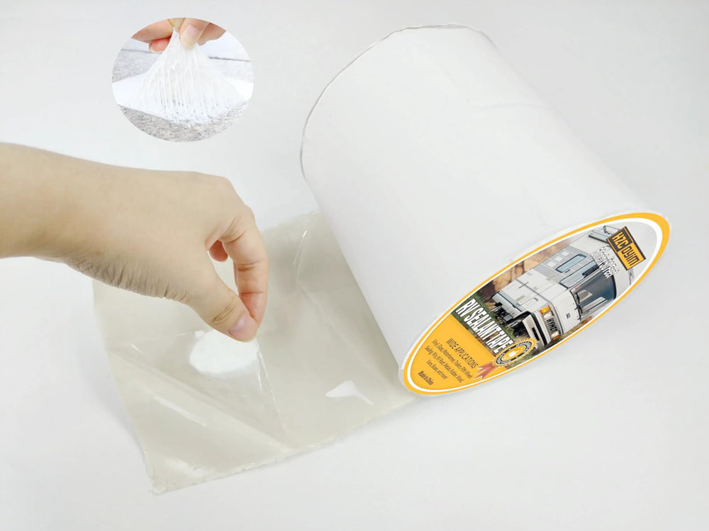 HZCOYIM UV-resistant tape stands up to desert sun on RV surface.