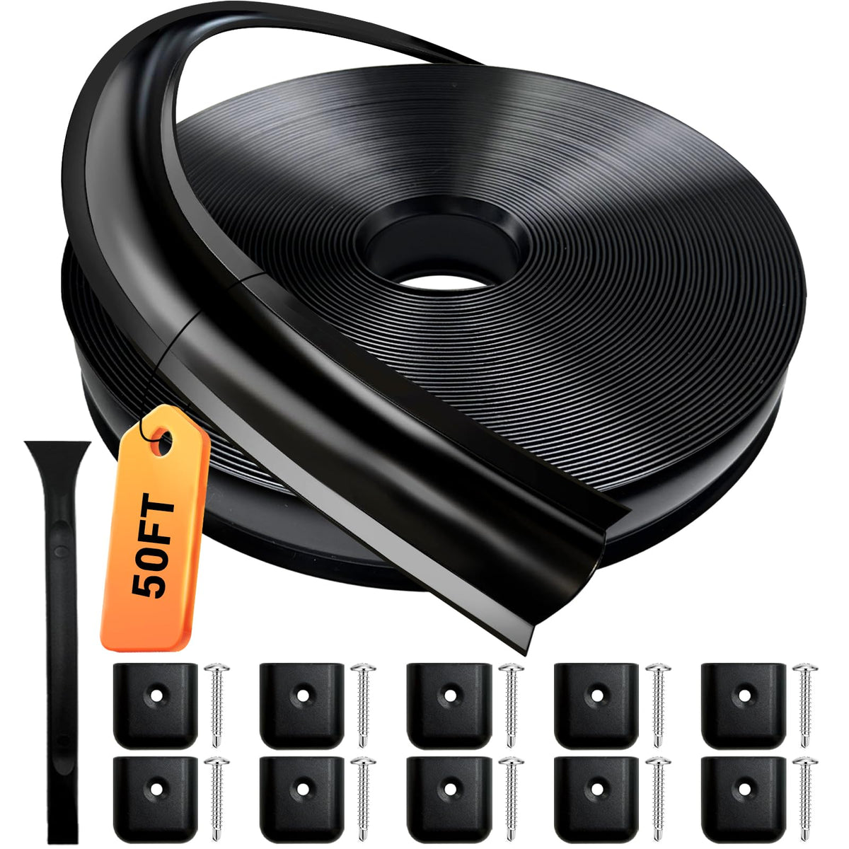 HZE 1in RV trim molding insert on exterior sealing screw tracks and blocking water.
