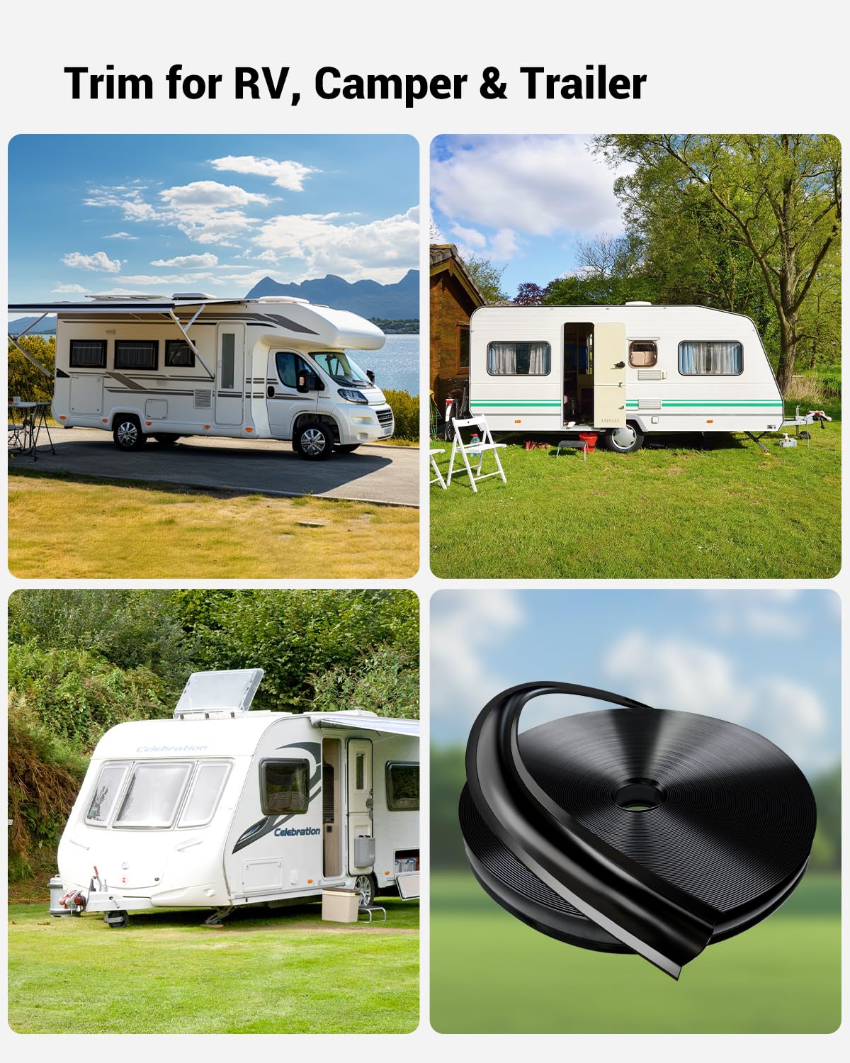 HZE roofline and sidewall trim with versatile application.