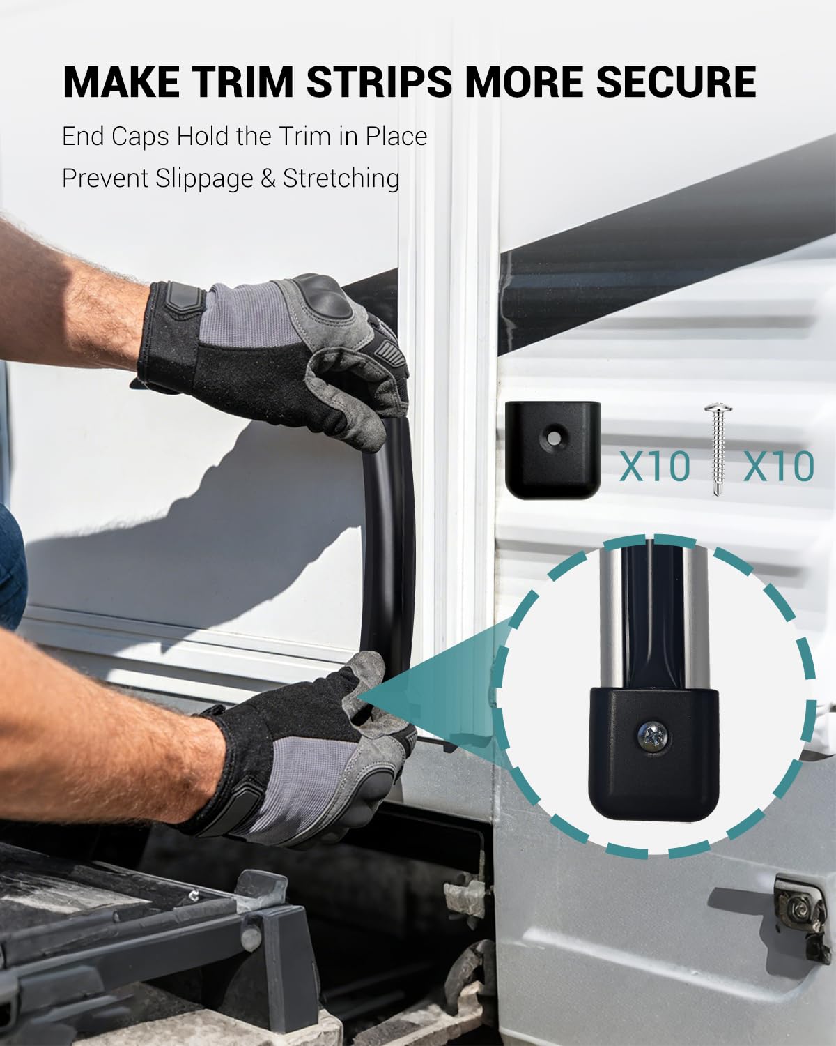 HZE roofline trim application helps protect against weather and wear.