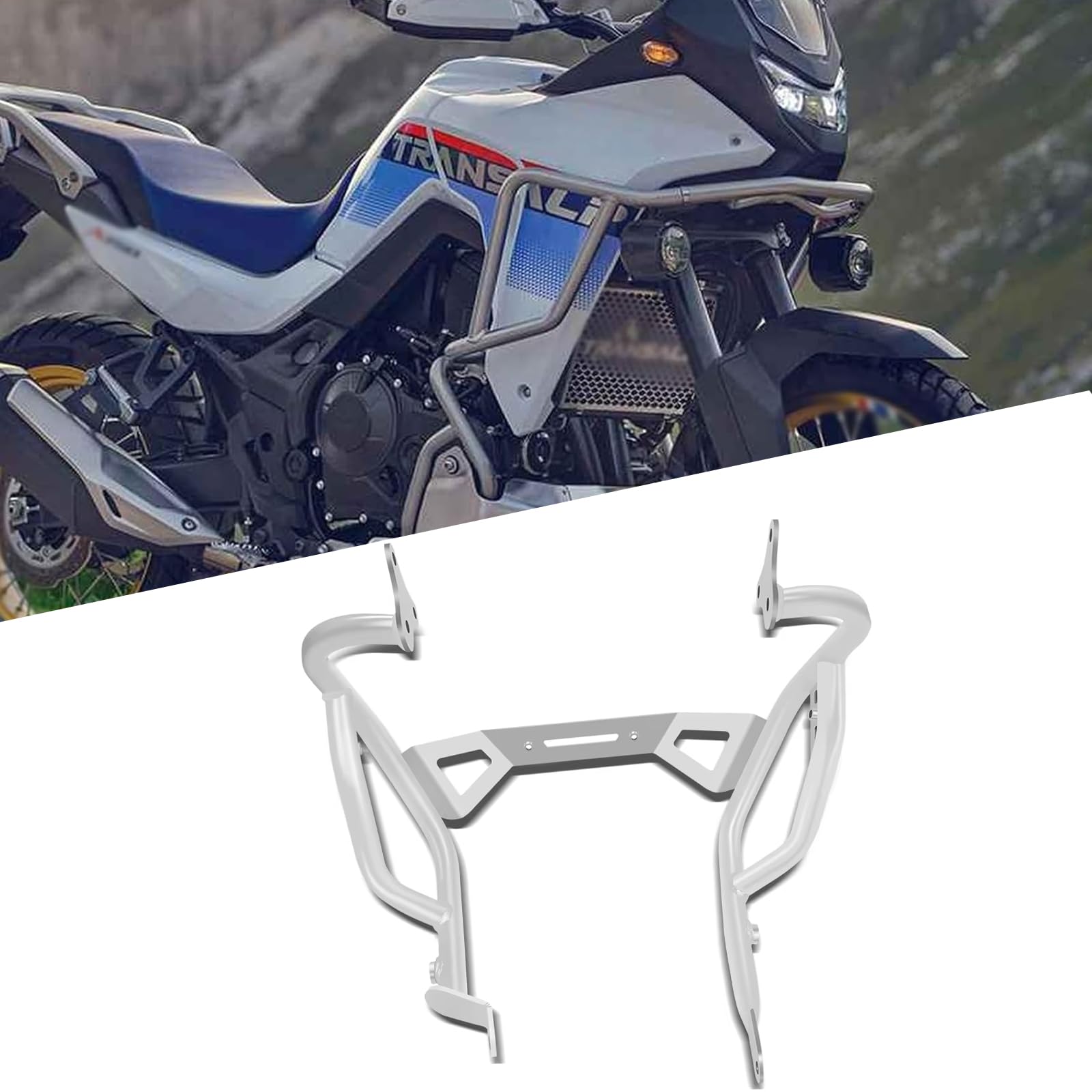 HZLXNXQ XL750 Transalp frame bumper lower silver protects the frame on rough roads.