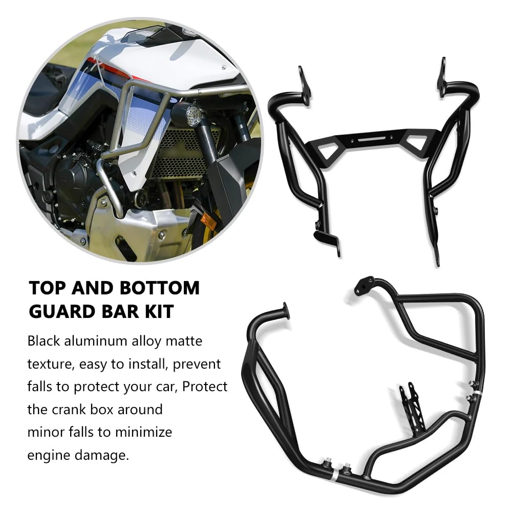HZLXNXQ XL750 Transalp protective bar guards against road debris.