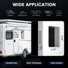 HZRVTECH RV door handle-compatible lock fits a wide range of trailers.