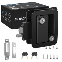 HZRVTECH RV door lock paddle latch for secure travel trailer entry.