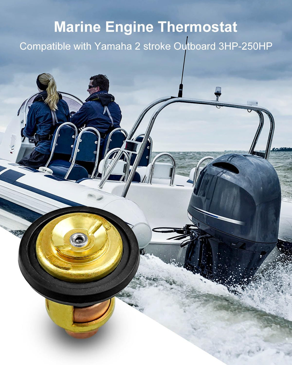 HZSIFU Yamaha thermostat engine-heat view shows overheating prevention in action.
