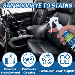 Hzutloer headliner cleaner spray action demonstrates quick dirt lift
