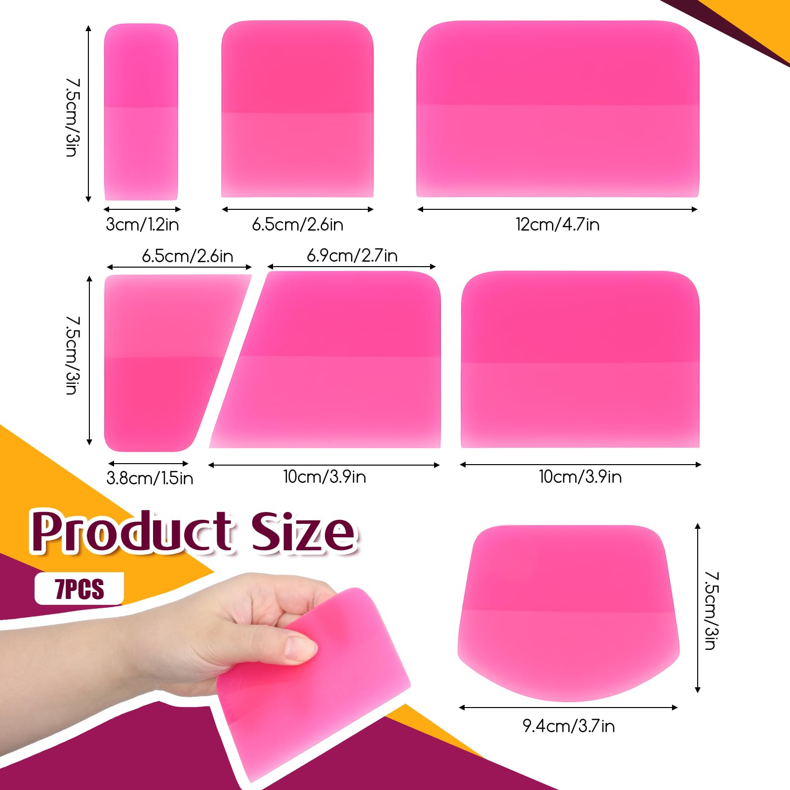 IANFAN silicone squeegee with soft tip for scratch-free PPF and window tint