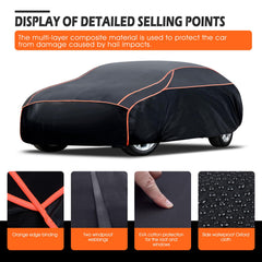 iautaxesoriz hail protector cover coverage area highlighting roof and mirrors protection