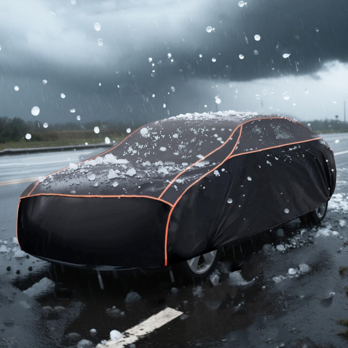 iautaxesoriz hail protector cover front view showing full car coverage and protection