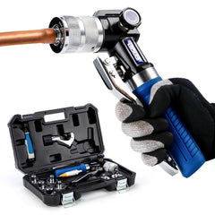 IBOSAD HVAC swaging tool kit with copper tubes assembled for quick field work