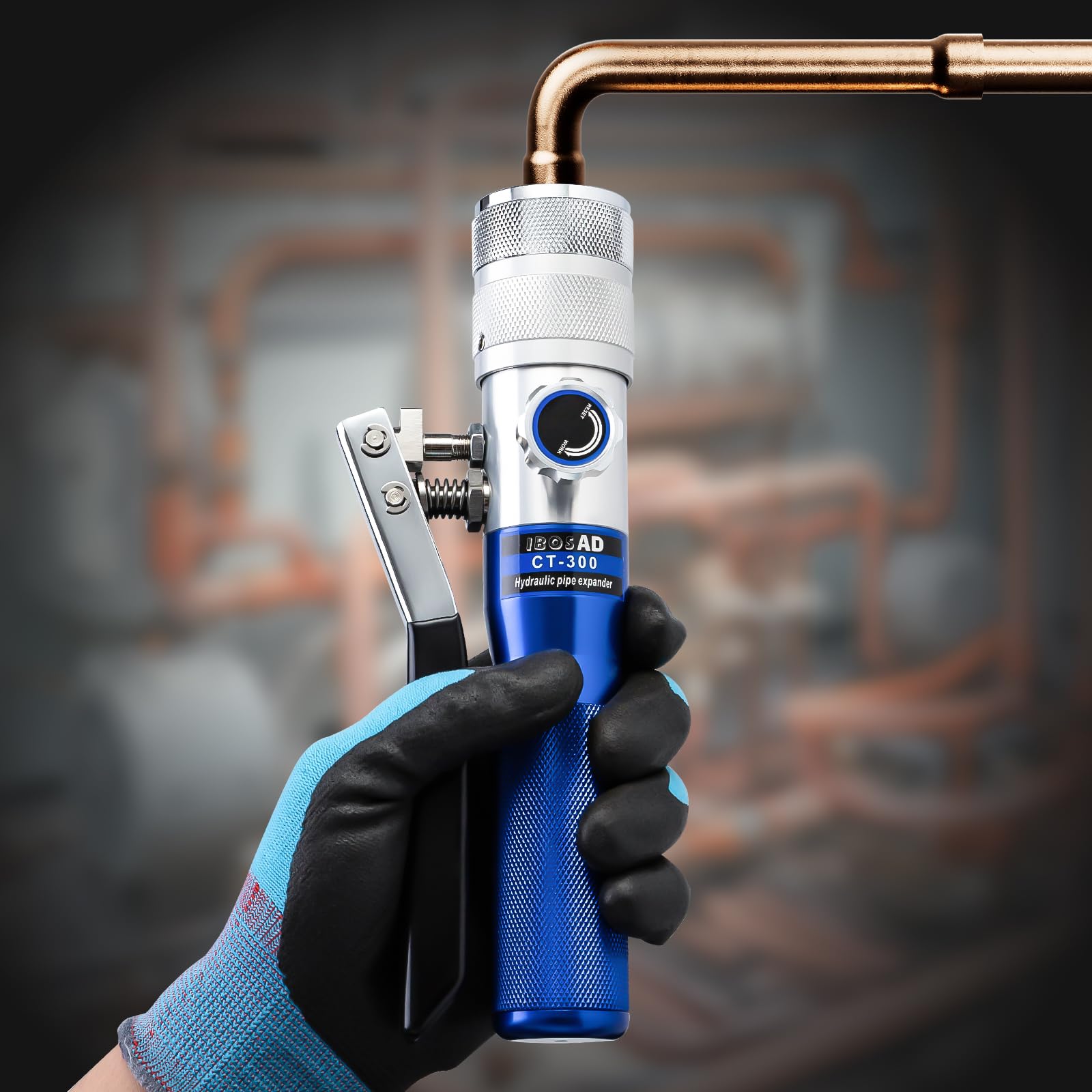 IBOSAD portable swaging kit shown with easy-to-carry case for field service.