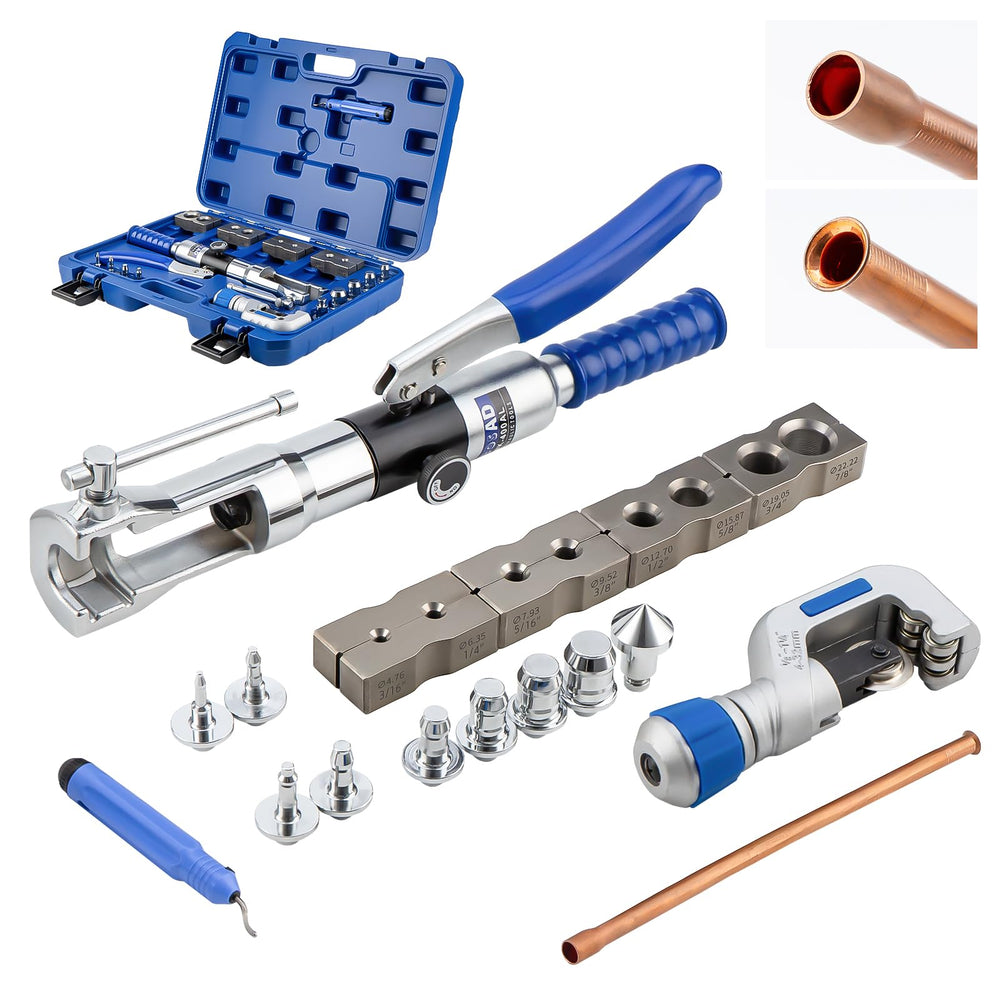 IBOSAD hydraulic flaring tool kit for 3/16–7/8 in copper tubing improves flare precision