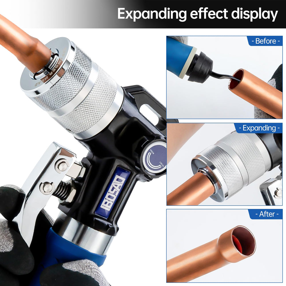 IBOSAD tool in hand on-site demonstrates field swaging capability