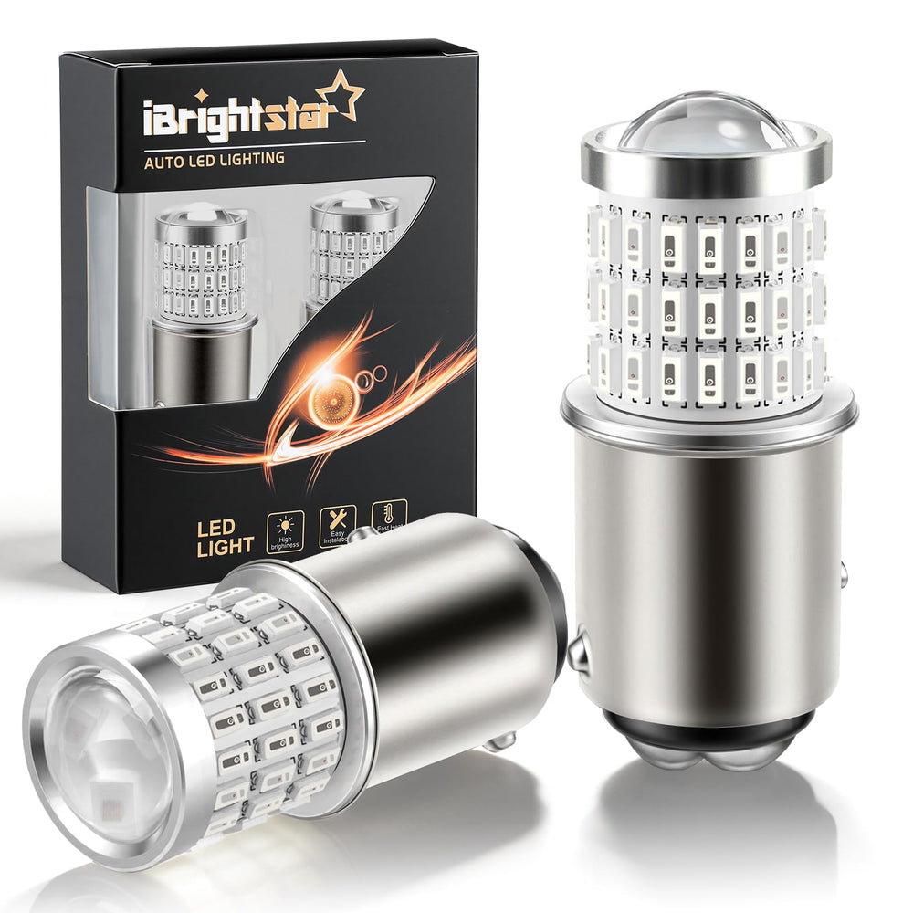 iBrightstar 1157 red BAY15D bulbs deliver brighter rear brake lights.