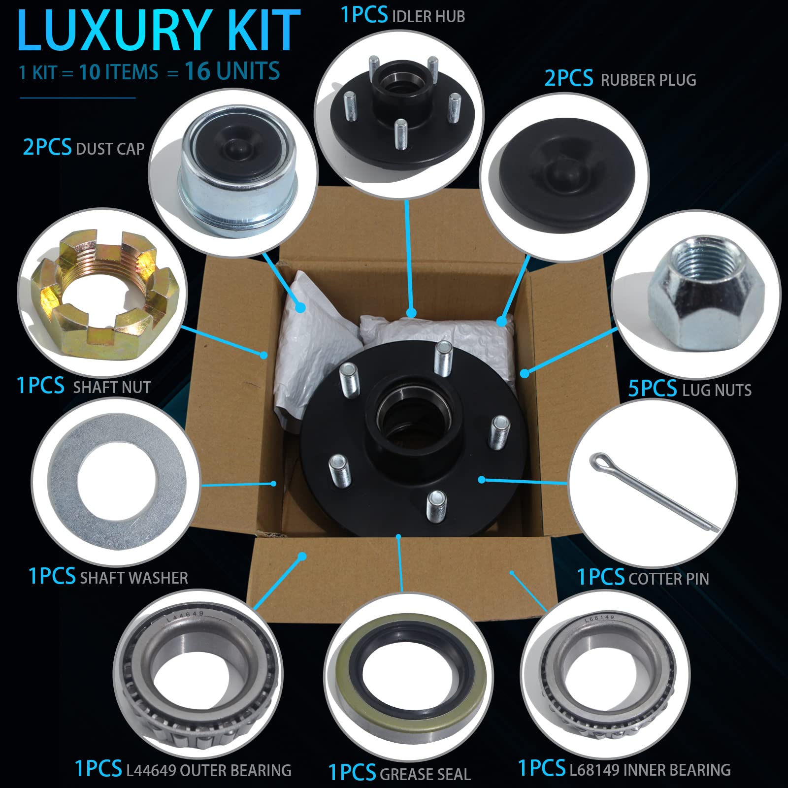 iBroPrat bearing and grease seal assembly for smooth operation