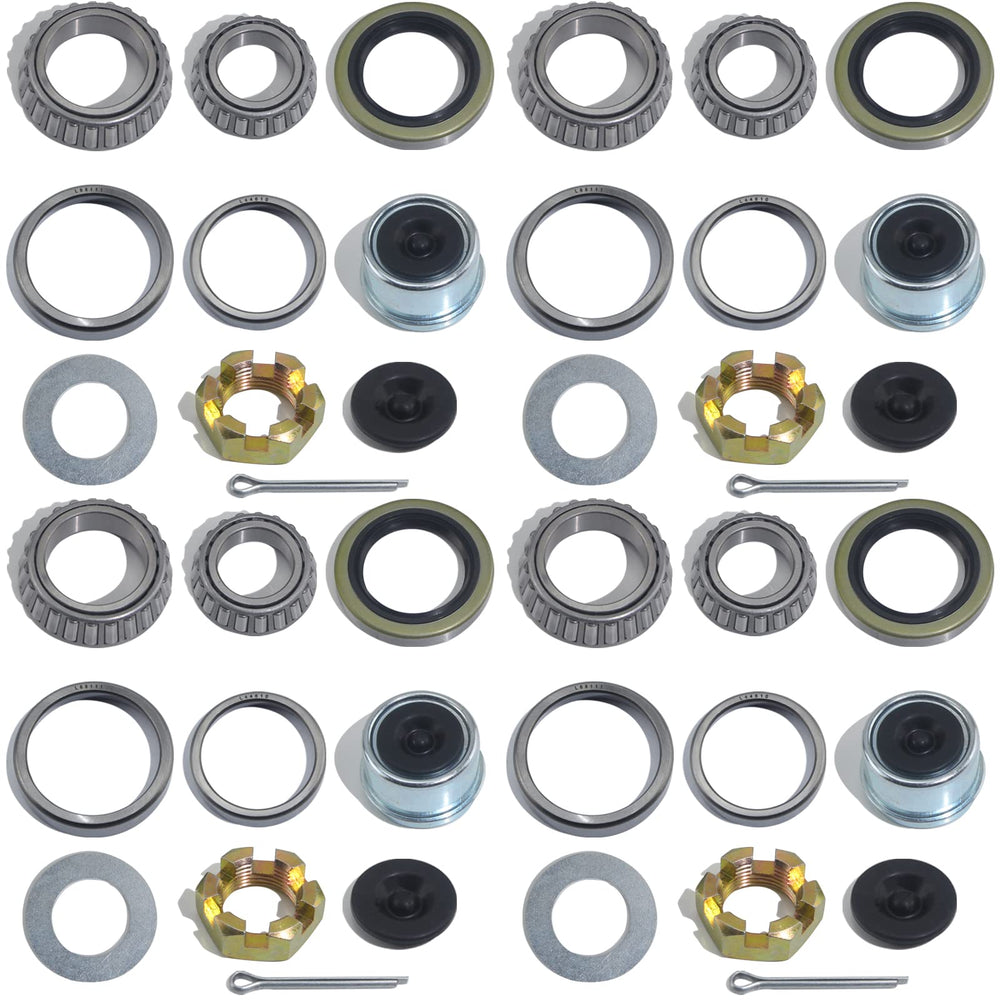 iBroPrat bearings kit overview showing a complete 4-set solution for trailer maintenance