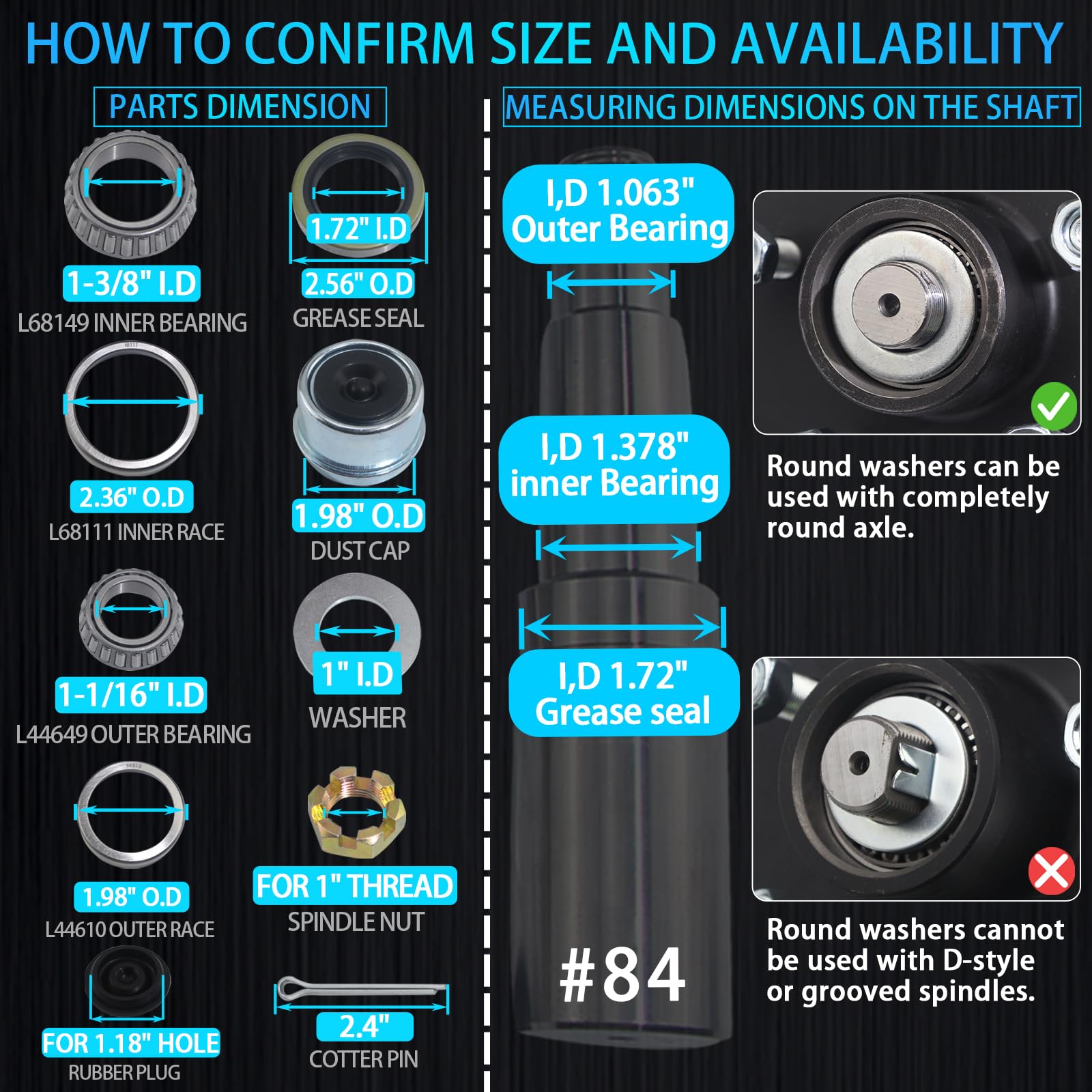 iBroPrat l68149 bearing pair for smooth trailer operation