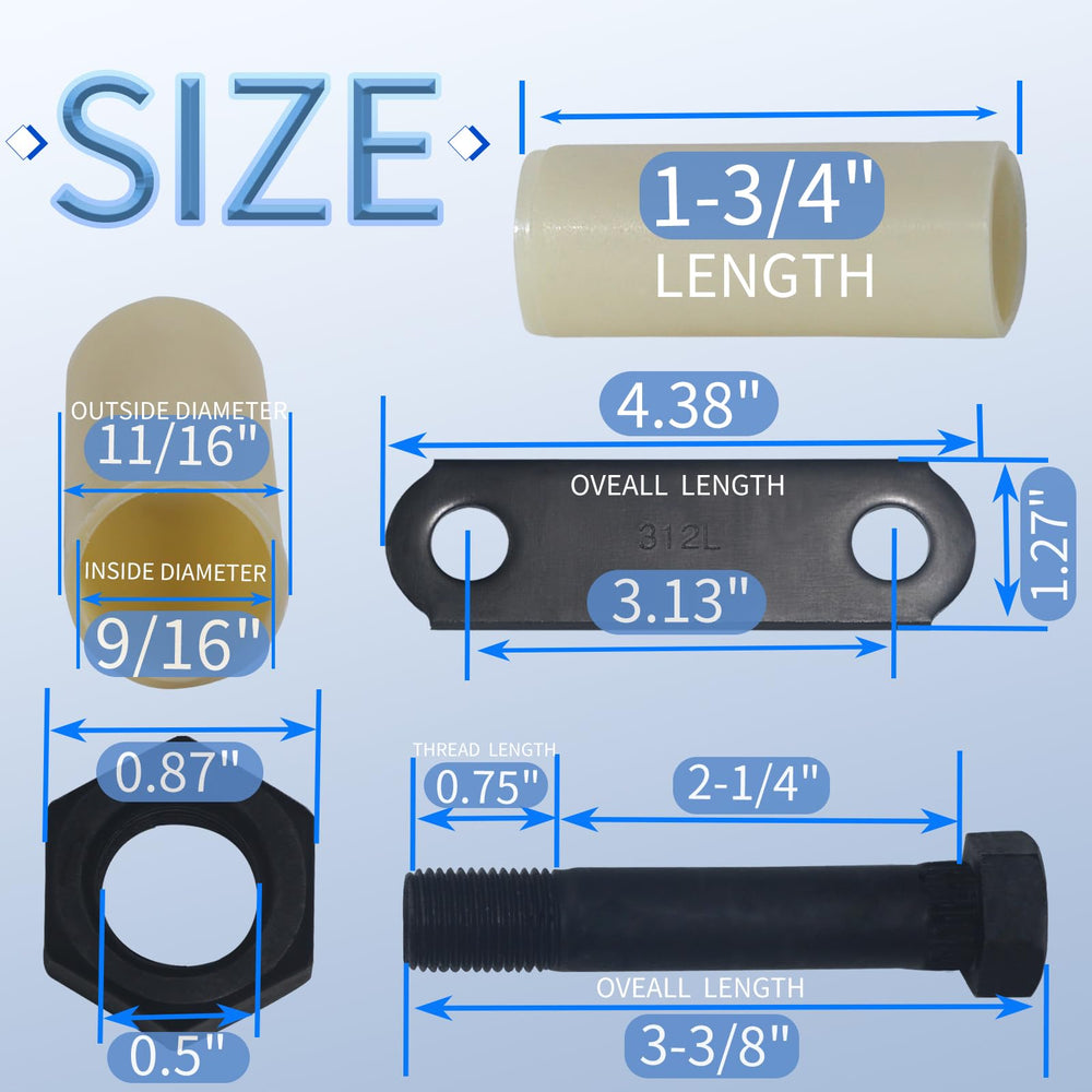 iBroPrat trailer axle shackle kit bolts and nuts included for quick repairs