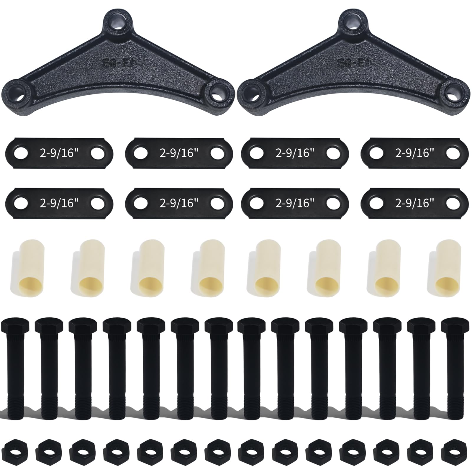 iBroPrat trailer shackle kit components ready for easy installation