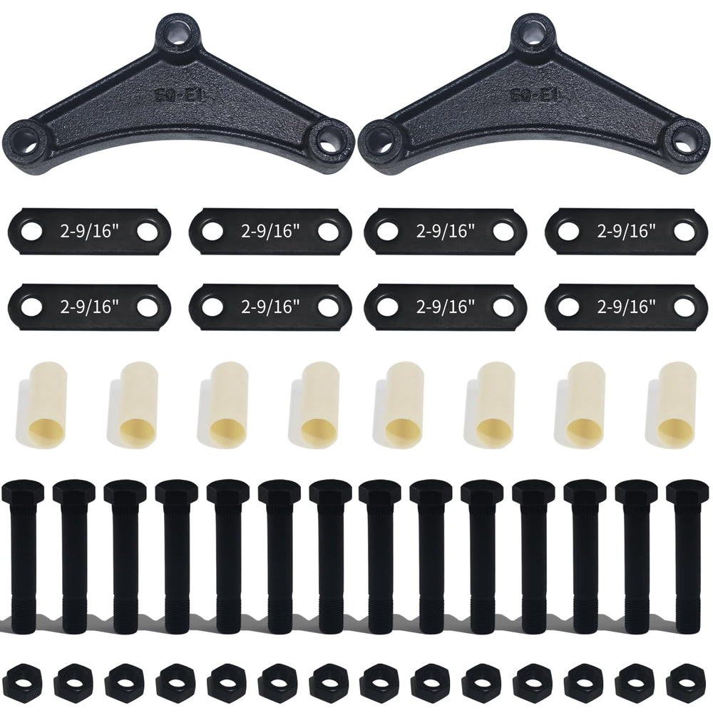 iBroPrat trailer shackle kit components ready for easy installation
