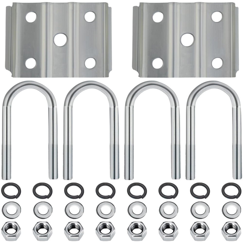 iBroPrat U-bolt kit secures a 2 3/8 inch axle with 3500 lbs capacity