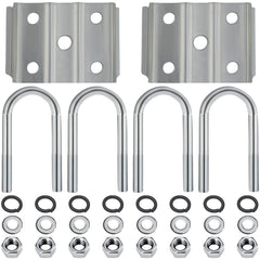 iBroPrat U-bolt kit secures a 2 3/8 inch axle with 3500 lbs capacity