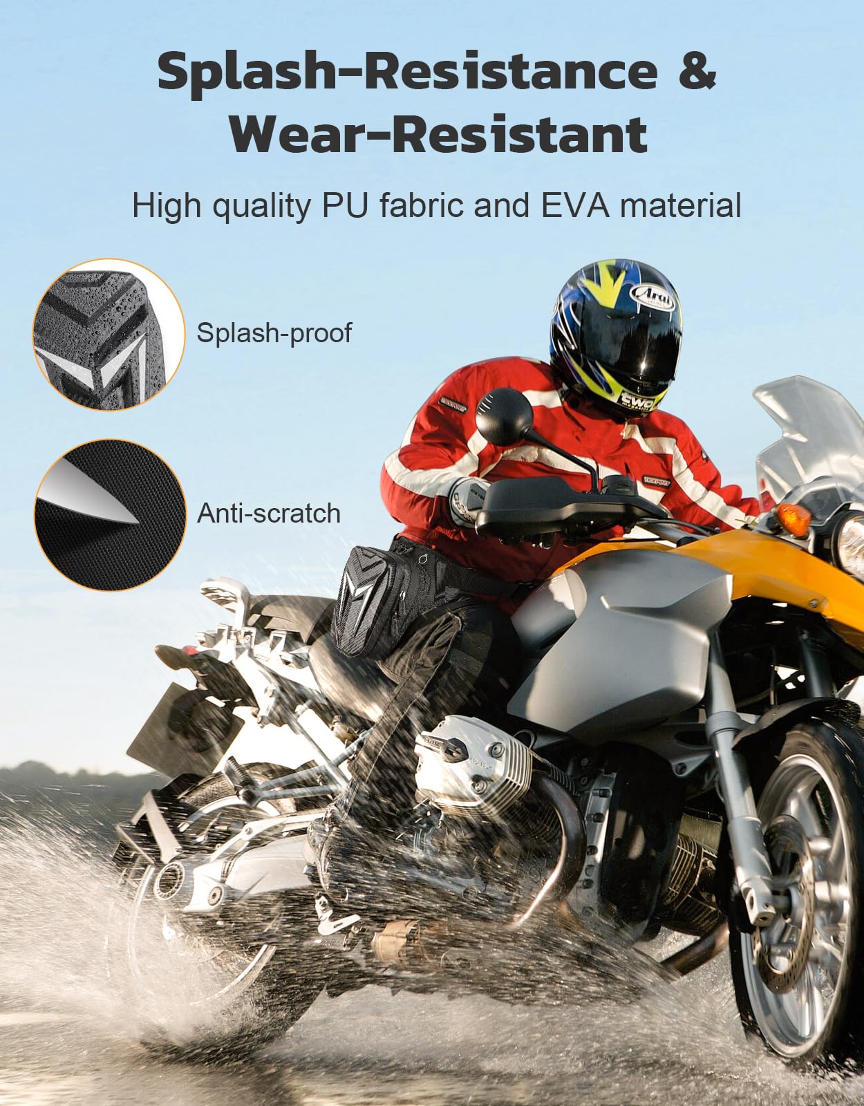 iBytoc thigh bag adjustable fit straps ensure a secure, comfortable ride.