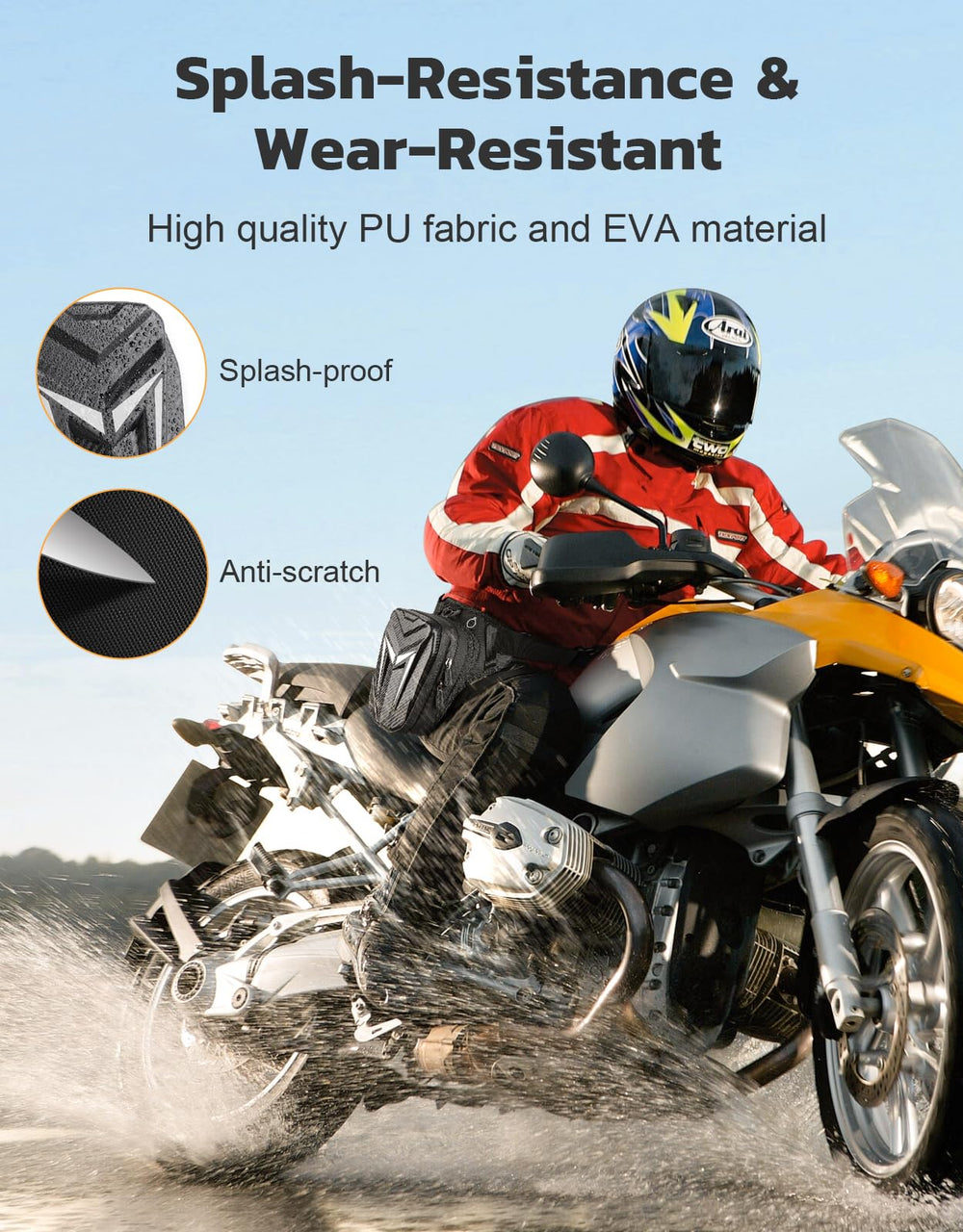 iBytoc thigh bag adjustable fit straps ensure a secure, comfortable ride.