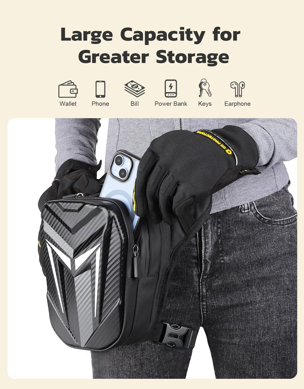 Expandable storage design provides extra space when you need it.