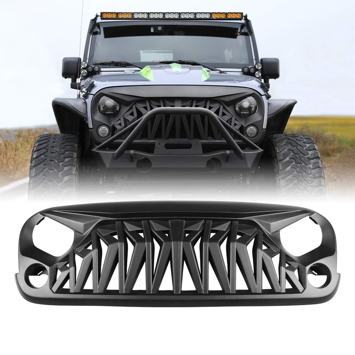 ICARS front grille shark shape emphasizes aggressive styling and improved engine airflow.
