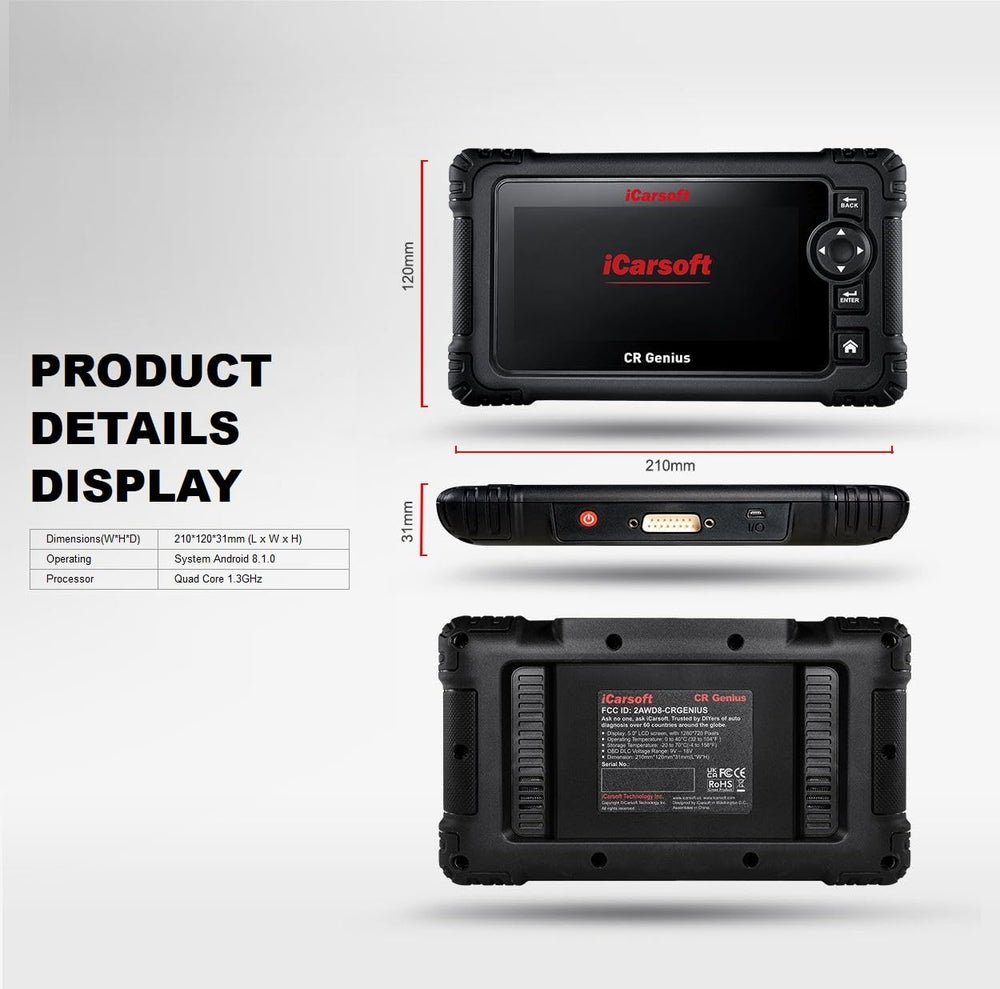 iCarsoft CR Genius ECU diagnosis scans most vehicle modules