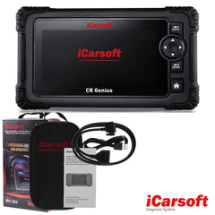 iCarsoft CR Genius screen display with a crisp 5-inch touch interface