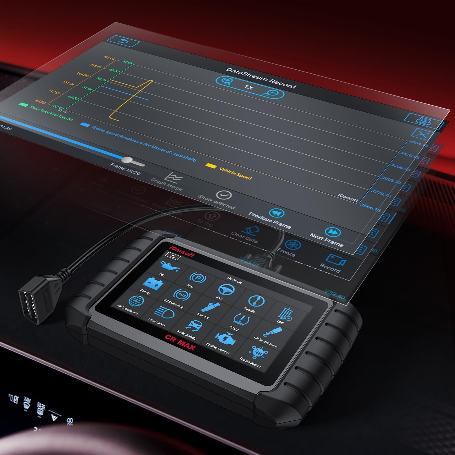 iCarsoft CR Max 49 resets and 46 services overview
