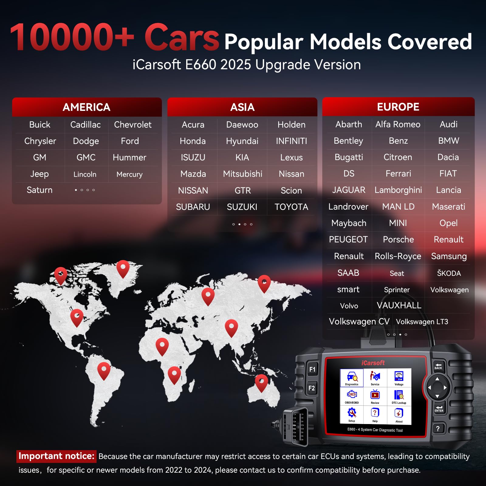 iCarsoft E660 auto VIN retrieval speeds vehicle identification