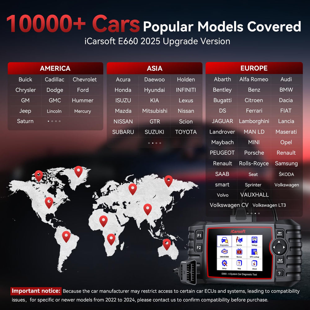 iCarsoft E660 auto VIN retrieval speeds vehicle identification